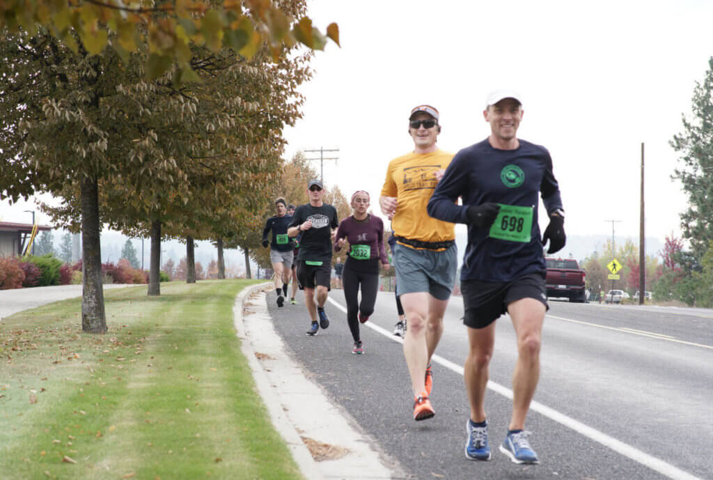 Runners on road